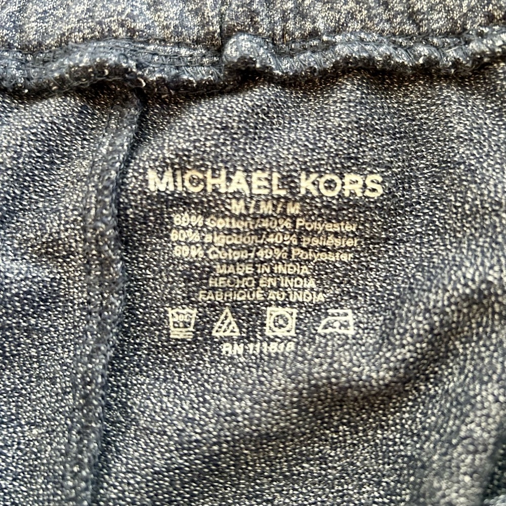 Micheal Kors Unisex jogger pant. Navy with drawstring and logo on side. Sz Med - Picture 6 of 7